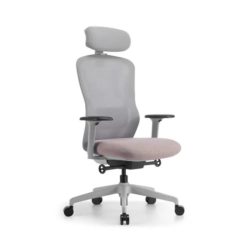 Home Office Desk - 인체공학적 회전식 사무실 의자, 헤드레스트가 있는