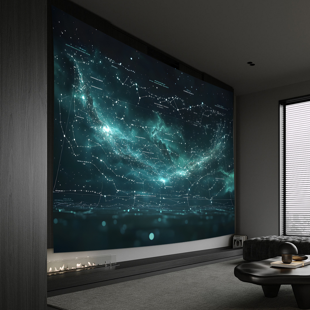 Home Office Backdrop - 별이 빛나는 밤 배경 천 -