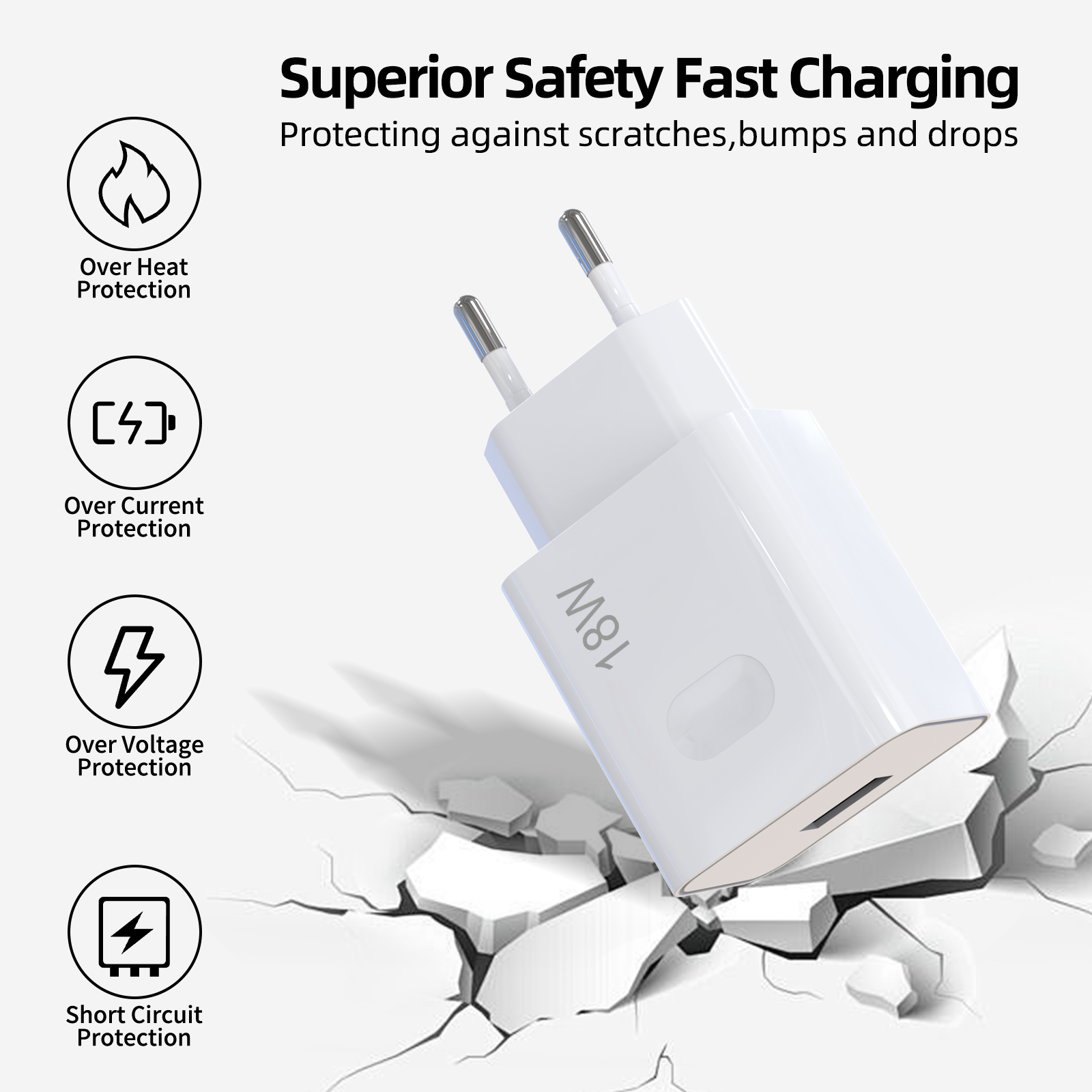 아이폰, 삼성, 태블릿용 EU 18W QC3.0 고속  - Home Office Vivo 리뷰 및 가격
