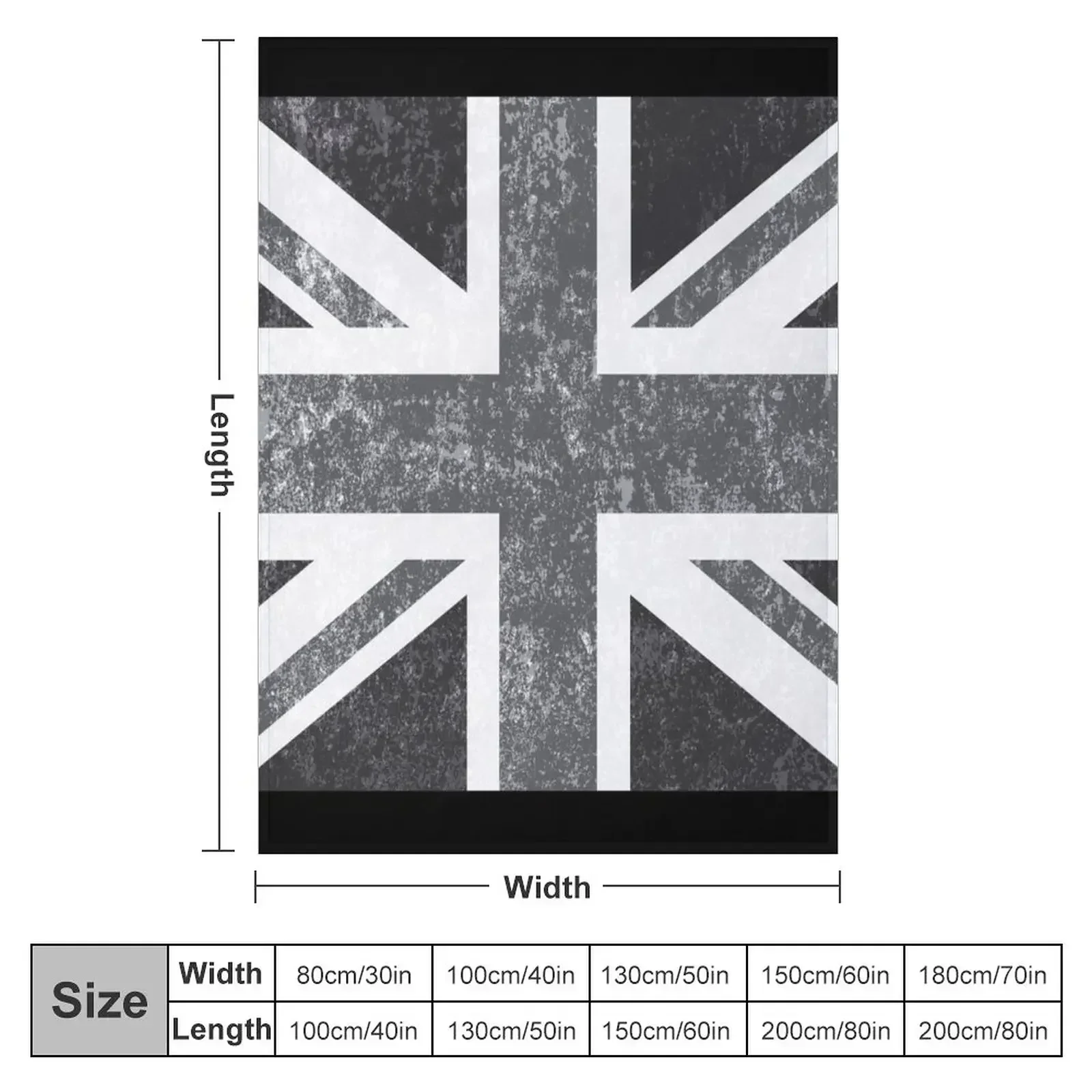 유니온 잭 빈티지 그레이스케일 - 영국 국기 담요 에어 - Home Office United Kingdom 리뷰 및 가격