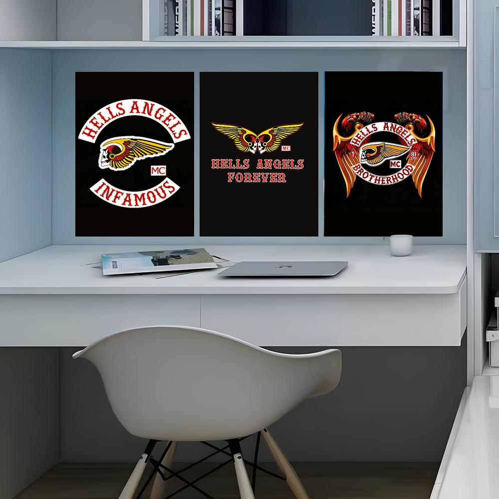 H-Hells A-Angels 로고 포스터 포스터 홈  - Home Office Logo 리뷰 및 가격