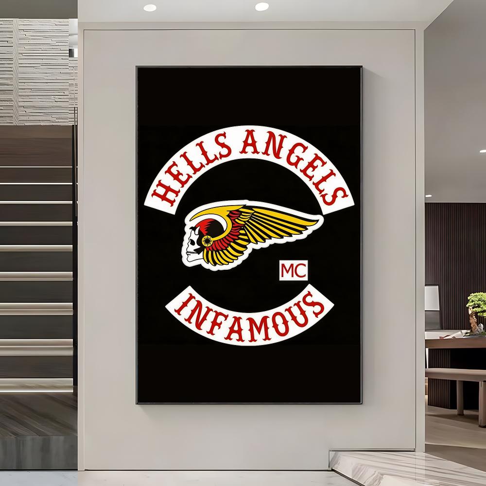 H-Hells A-Angels 로고 포스터 포스터 홈  - Home Office Logo 리뷰 및 가격