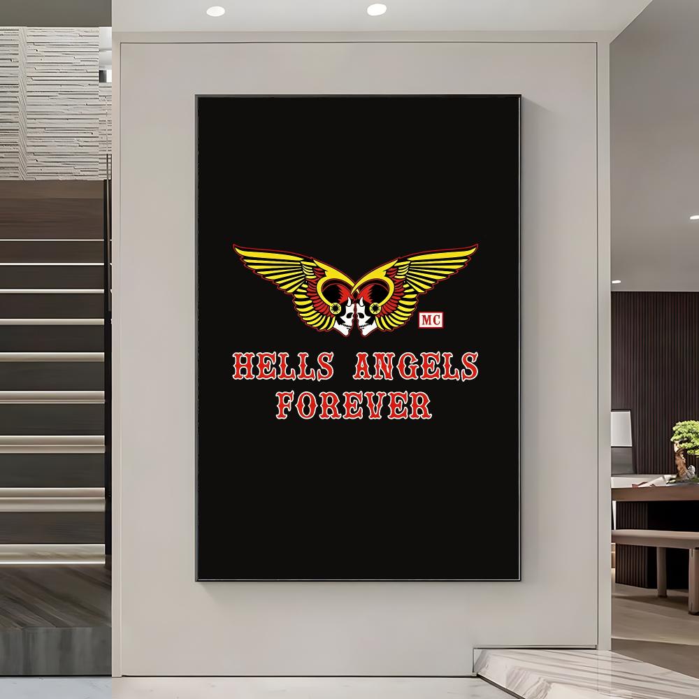 H-Hells A-Angels 로고 포스터 포스터 홈  - Home Office Logo 리뷰 및 가격