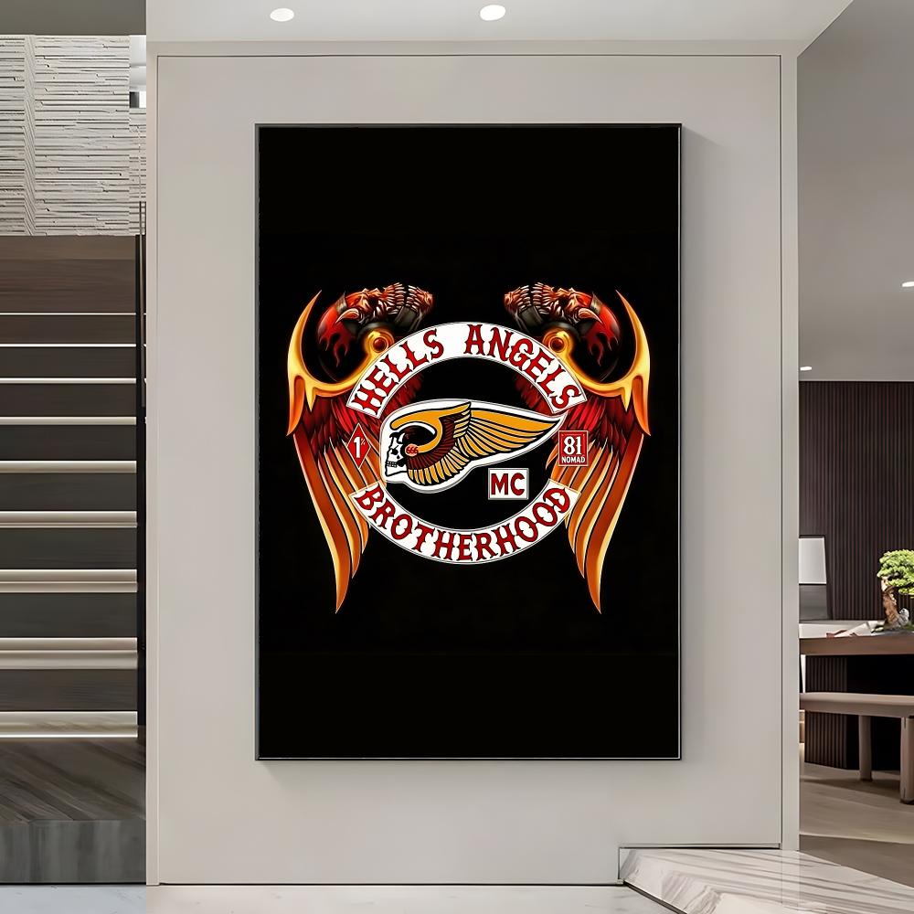 H-Hells A-Angels 로고 포스터 포스터 홈  - Home Office Logo 리뷰 및 가격