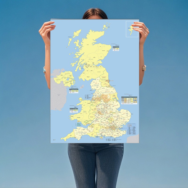 A1/A2 영국지도 영국 상세 지역지도 벽 아트 포스터 - Home Office United Kingdom 리뷰 및 가격