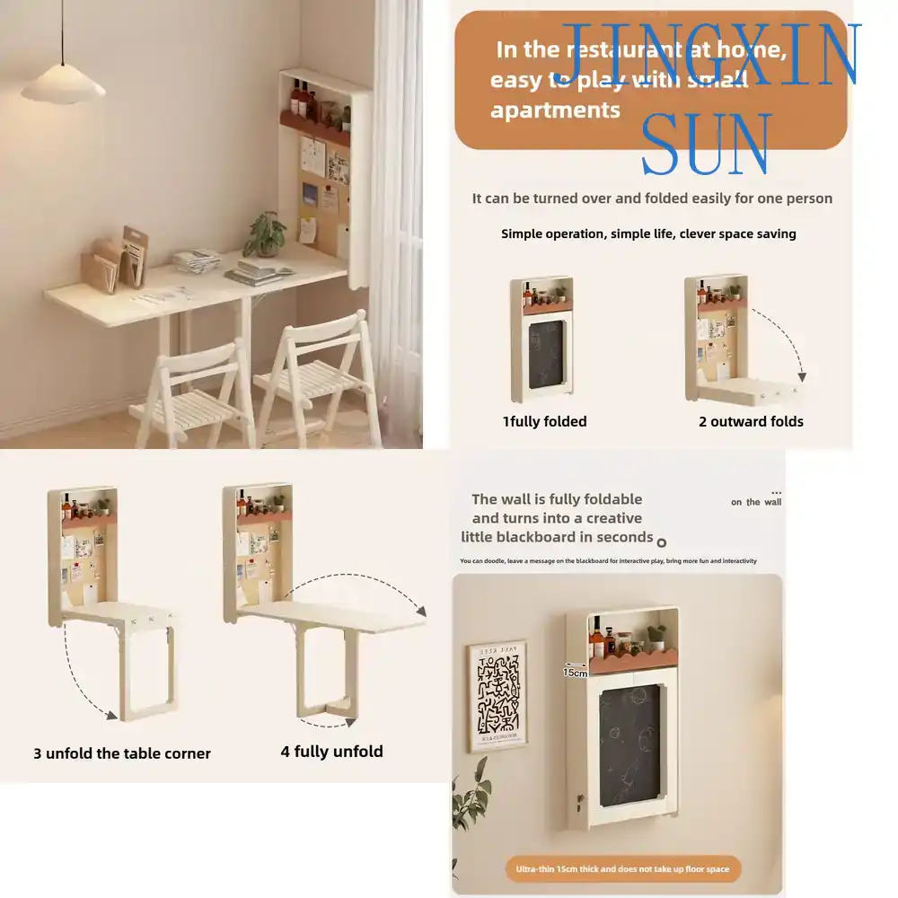 숨겨진 수납공간이 있는 현대식 접이식 벽걸이 테이블,  - Home Office Of Ikea 리뷰 및 가격