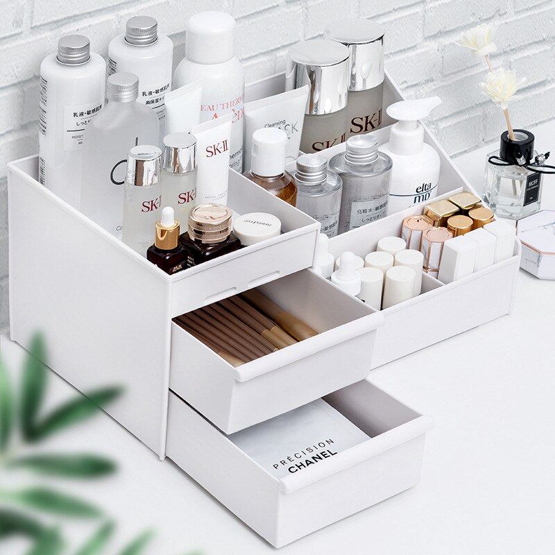 1PC 화이트 플라스틱 화장품 수납함 (서랍 포함) 기 - Home Office Desk With Drawers 리뷰 및 가격