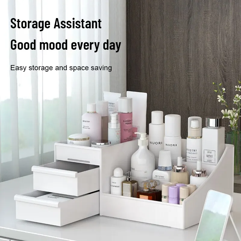 1PC 화이트 플라스틱 화장품 수납함 (서랍 포함) 기 - Home Office Desk With Drawers 리뷰 및 가격