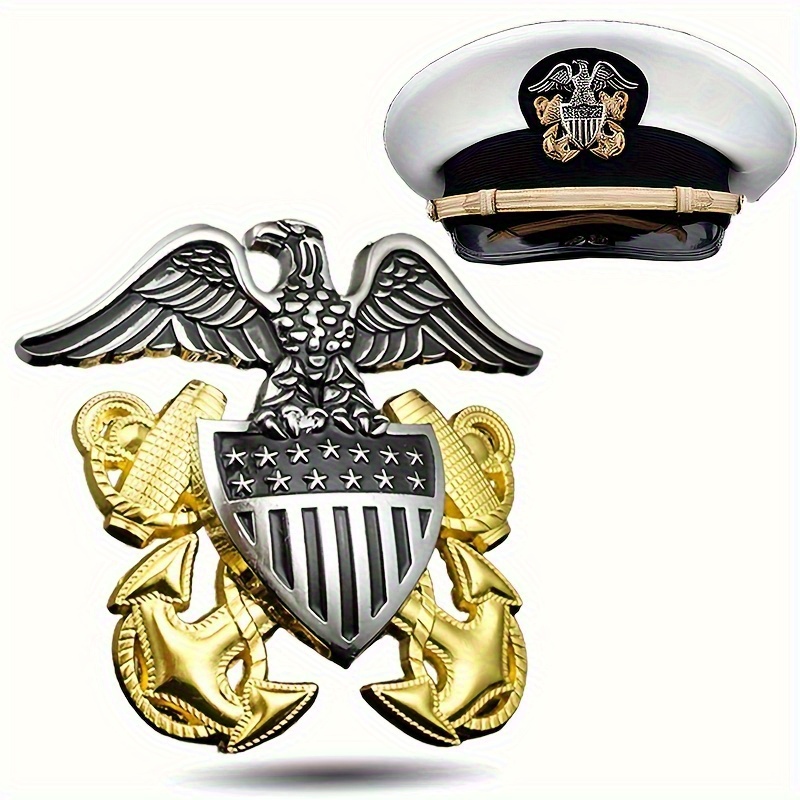 미국 해군 장교 모자 배지 독수리 및 앵커 엠블럼 가죽 - Home Office Logo 리뷰 및 가격