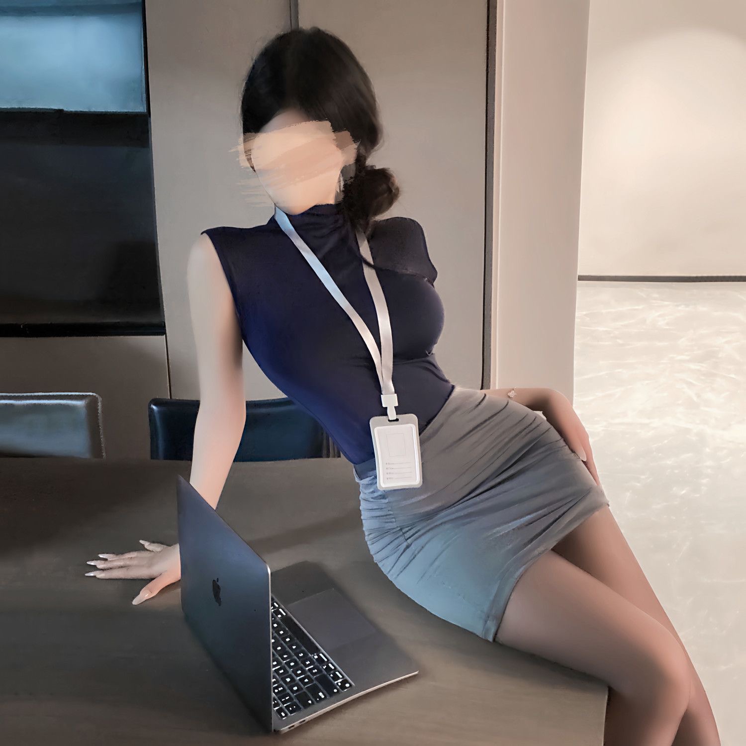 달콤한 스커트 세트 OL 섹시 퓨어 디자이어 스타일 비 - Home Office For Two 리뷰 및 가격