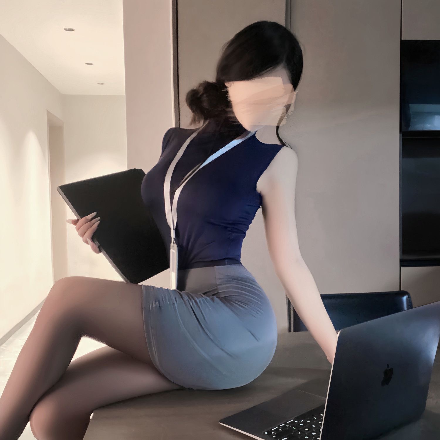 달콤한 스커트 세트 OL 섹시 퓨어 디자이어 스타일 비 - Home Office For Two 리뷰 및 가격